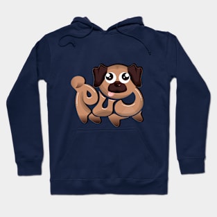 Cute Brown Pug Hoodie